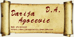 Darija Agočević vizit kartica